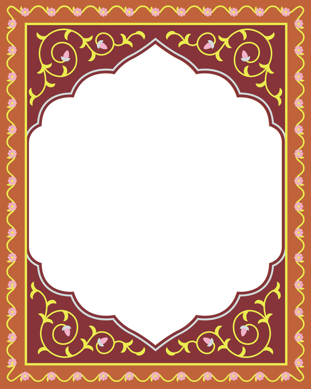 Saudi Arabia Islamic Pattern Borders Arabesque Photo Frame